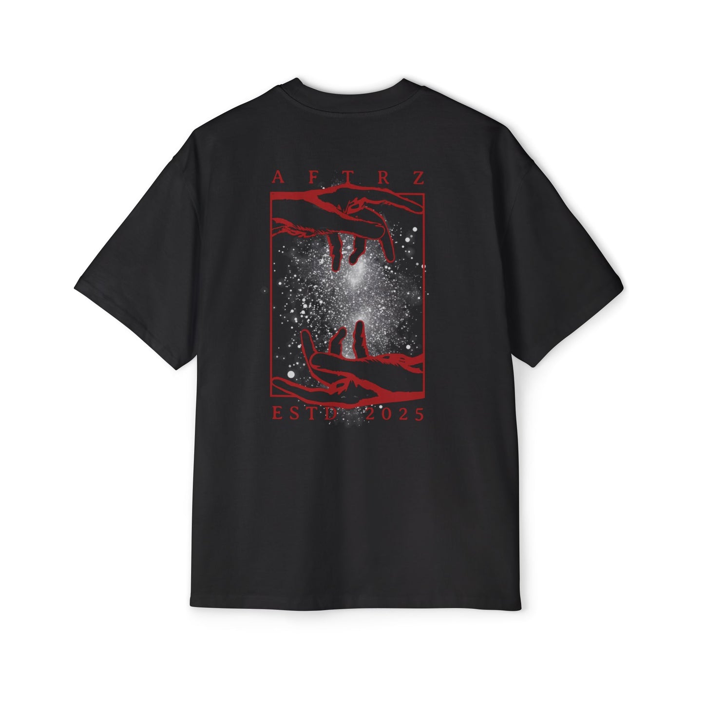 Oversized Aftrz Galaxy Hands Premium Drop Shoulder Short Sleeve T-Shirt