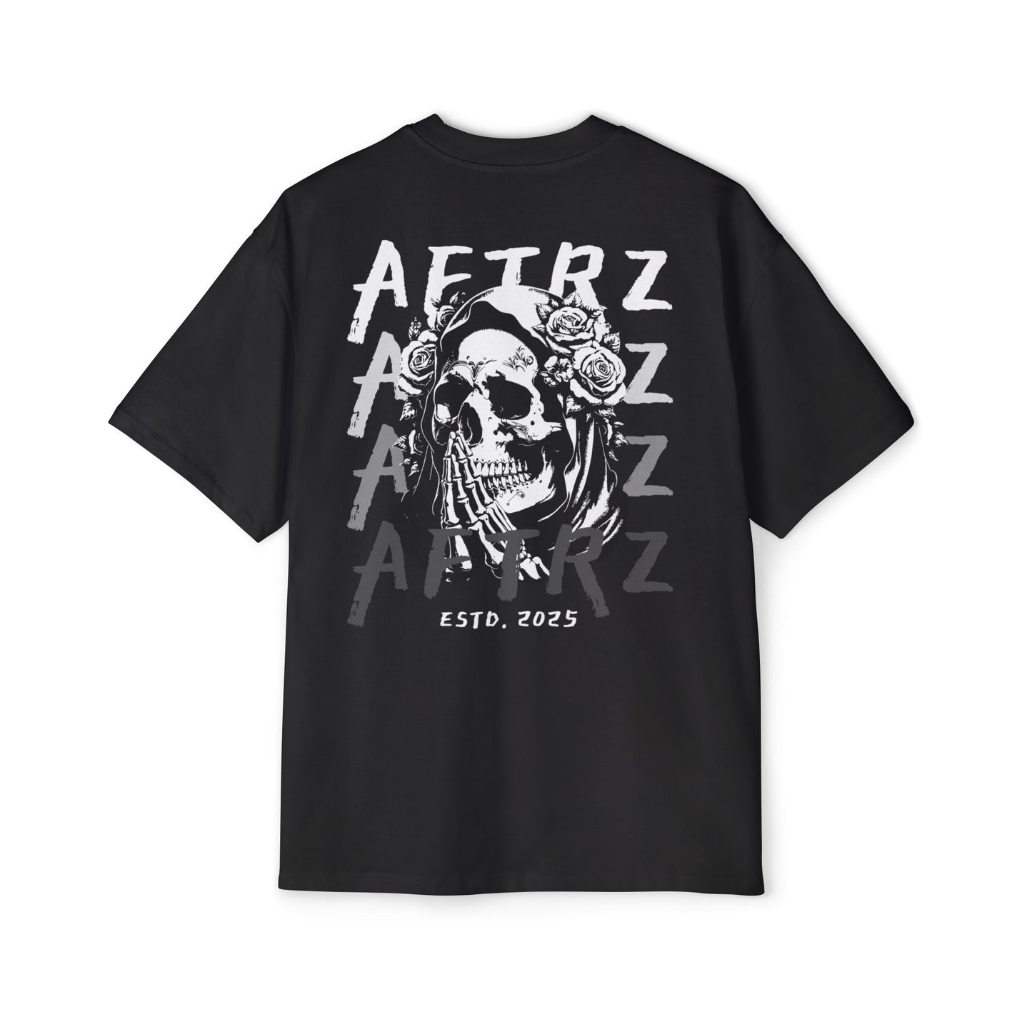 Aftrz Prayer Skeleton Premium Drop Shoulder Short Sleeve T-Shirt