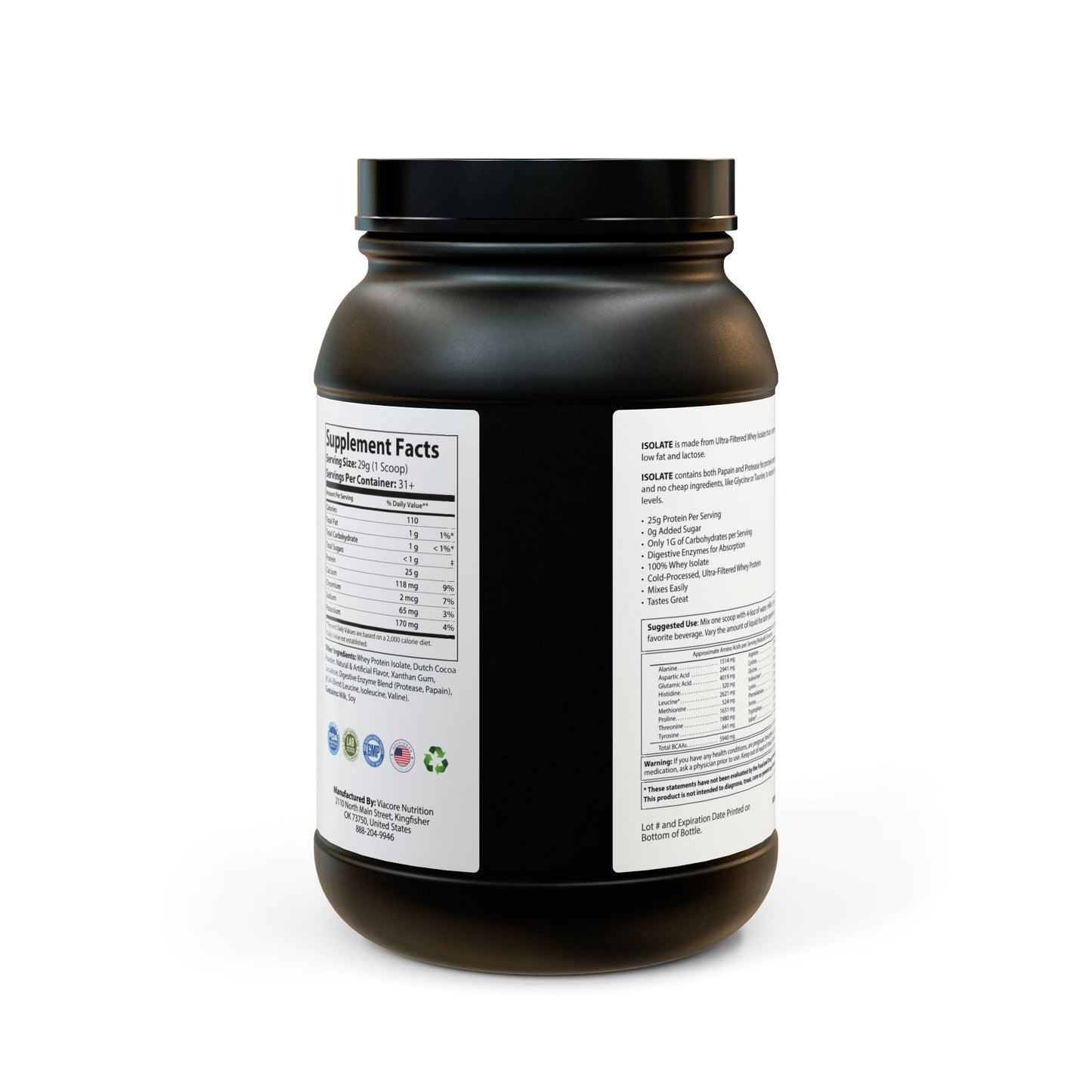 Aftrz Dutch Chocolate Whey Isolate Protein Supplement (907g, 2lb)