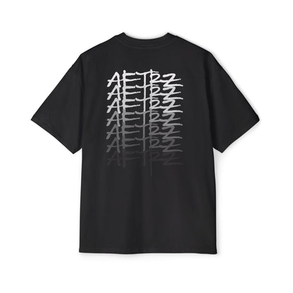 Aftrz Gradient Premium Drop Shoulder Oversized Short Sleeve T-Shirt