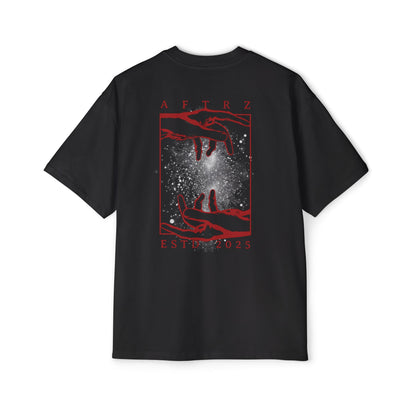 Oversized Aftrz Galaxy Hands Premium Drop Shoulder Short Sleeve T-Shirt