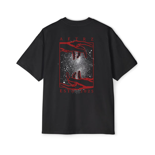 Oversized Aftrz Galaxy Hands Premium Drop Shoulder Short Sleeve T-Shirt
