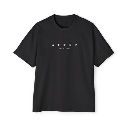 Aftrz Classics Heavy Oversized Short Sleeve T-Shirt - Black with White Logo