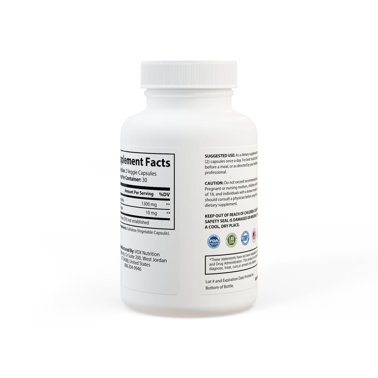 Aftrz Ashwagandha and Black Pepper Supplement (60 capsules)
