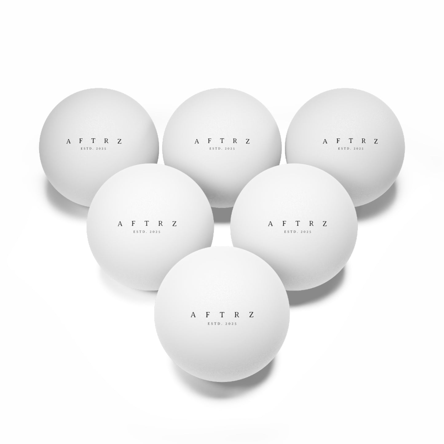 Aftrz Minimalist Ping Pong Balls - Set of 6