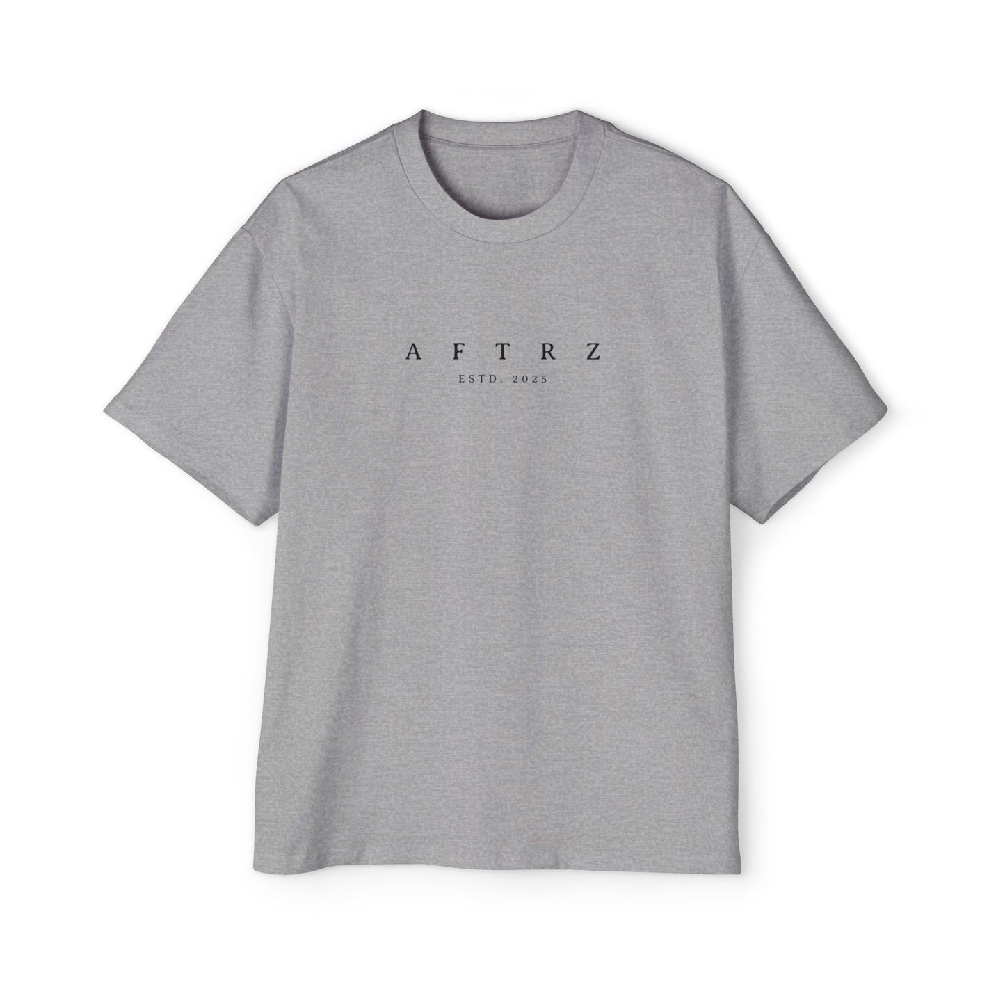 Aftrz Classics Heavy Oversized Short Sleeve T-Shirt - Grey with Black Logo
