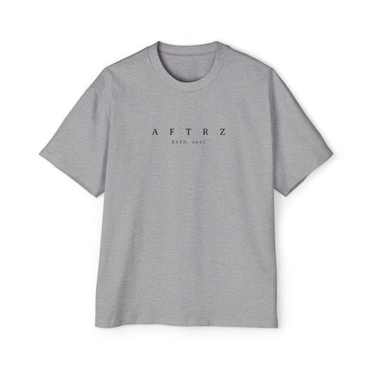 Aftrz Classics Heavy Oversized Short Sleeve T-Shirt - Grey with Black Logo