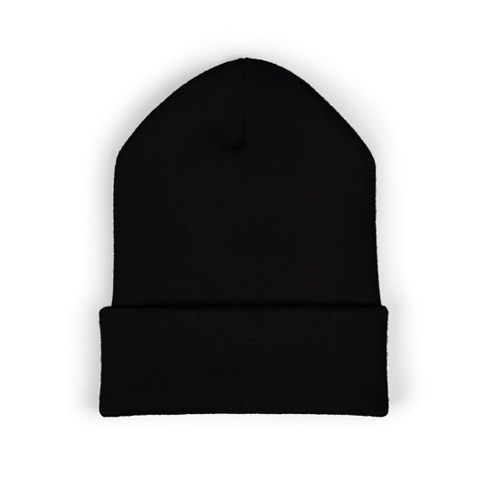 AFTRZ Grunge Logo Embroidered Cuffed Beanie — Streetwear Knit Hat