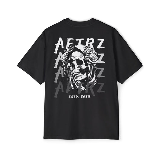 Aftrz Prayer Skeleton Premium Drop Shoulder Short Sleeve T-Shirt